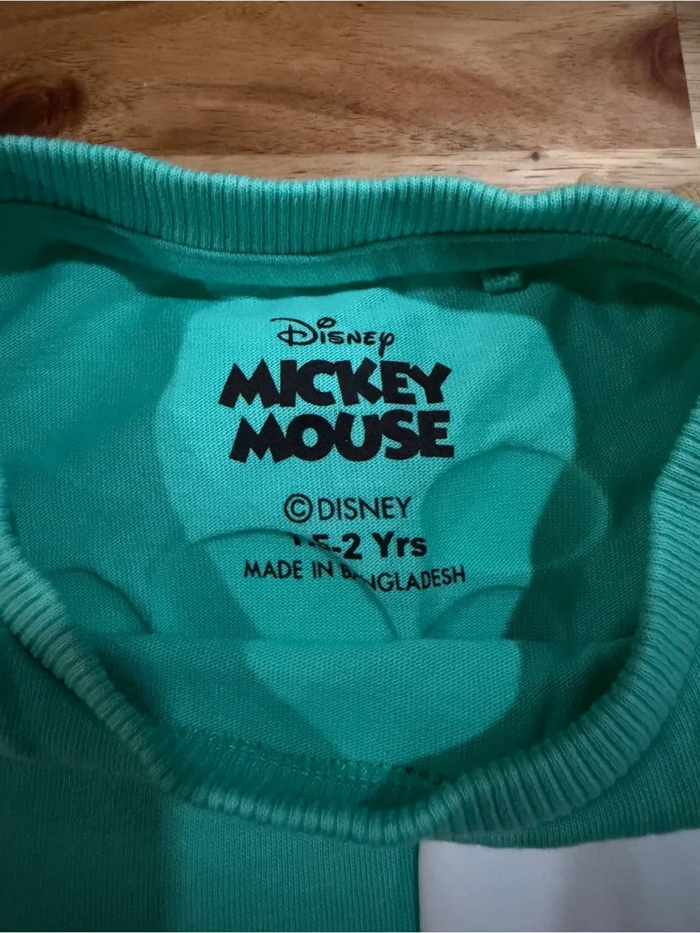 2x Disney Mickey Mouse Kids' 100% Cotton Tees size 1.5-2 years